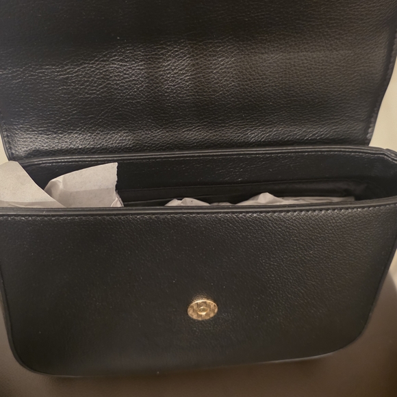 NWT Valentino Orlandi Black Crossbody with Gold Accents And 2 Removable Straps - Picture 8 of 11